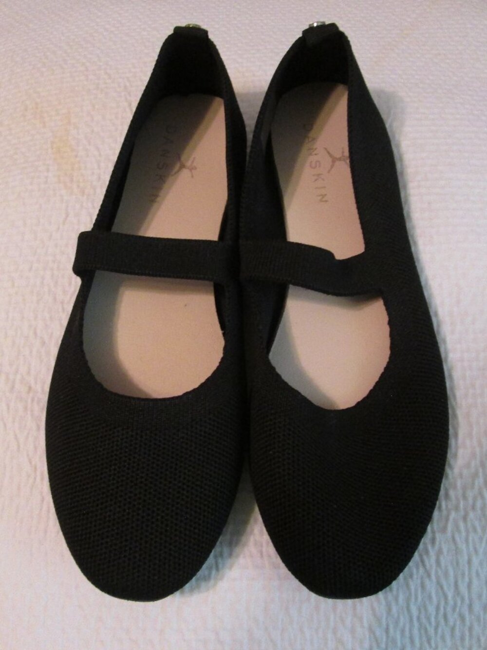 Danskin Women's Black Knit Mary Jane Shoes Size 6.5